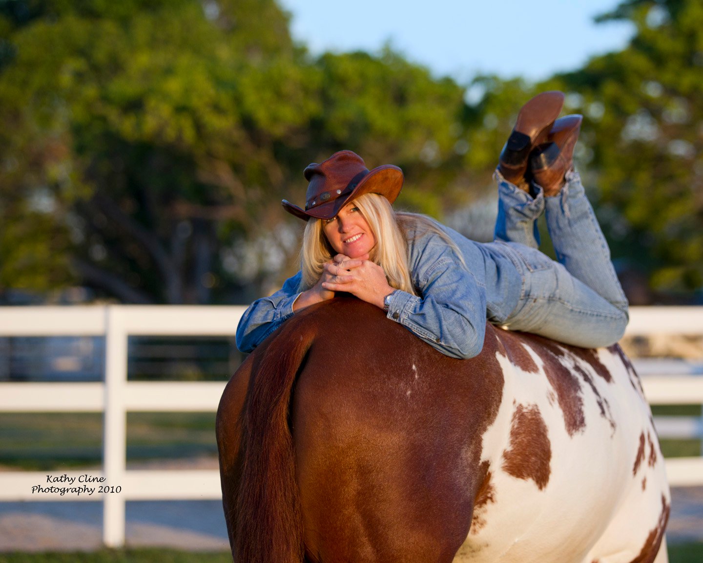 A Cowgirl Bareback in Blue Jeans