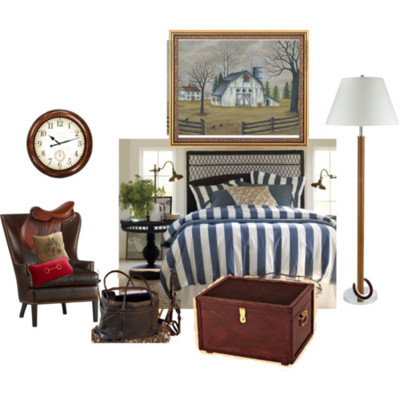 Equestrian Living by EquestrianStylist featuring tote handbagsTote handbag, $345Dylan Leather Chair, $1,999Lauren Home Leather-Wrapped Floor Lamp, $500French Laundry Home Montana Bed Linens Burlap Horse Pillow, 20Sq., $150Bedroom Four | Pottery Barn, $49Olde White Barn by artist Lisa Kennedy, $37Clocks, Wall Home Decor | LampsPlus.comButet Premium Jumping Saddle, $5,250Braiding Box, $315
