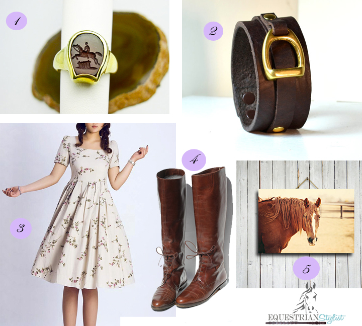 Vintage Equestrian Etsys With A Bit Of Lavender