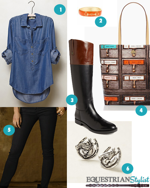 Casual Chambray Equestrian Style