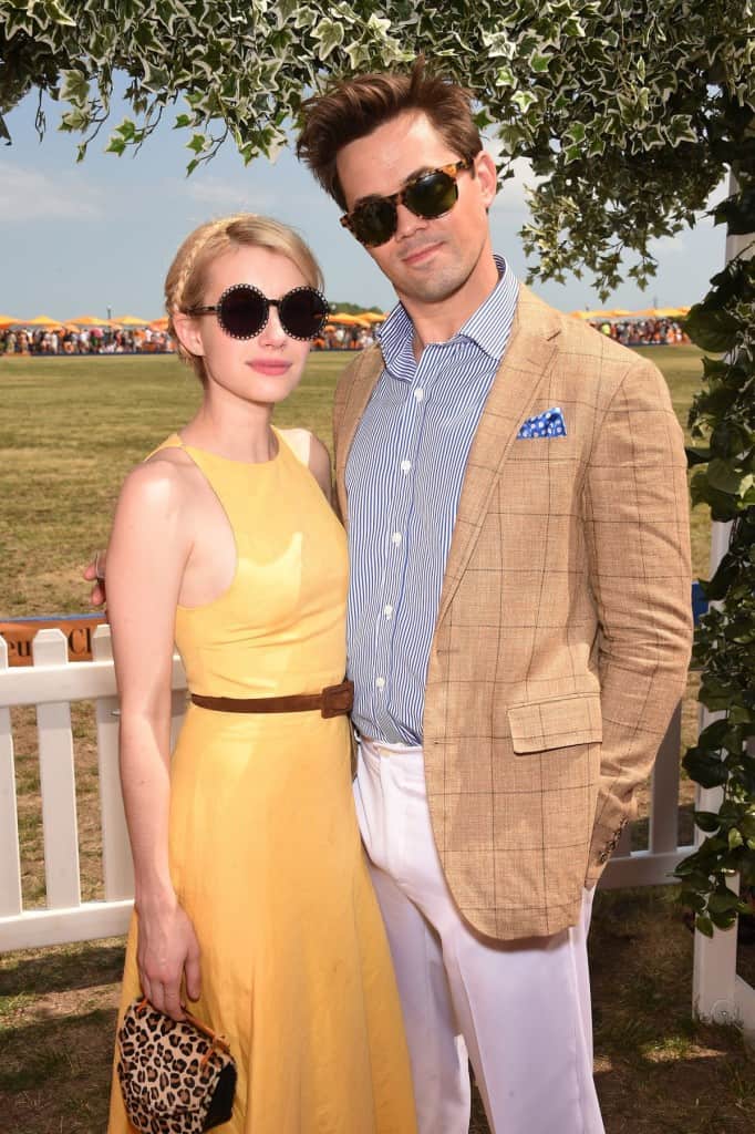 Roberts later posed with Rannells. See more: http://www.businessinsider.com/celebrities-at-veuve-clicquot-polo-classic-2015-6#roberts-later-posed-with-rannells-11