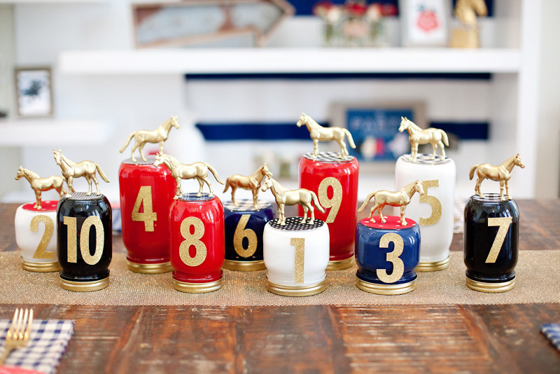 Kentucky Derby Themed Gala Entrance centerpiece